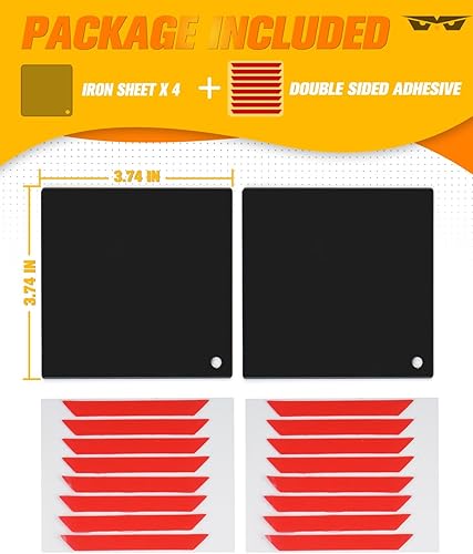 Miniatura 10 de LUMENIX 1 almohadilla magnética de montaje para coches, camionetas, SUV, techo de cabina de aluminio, para soportes magnéticos de barra de luz