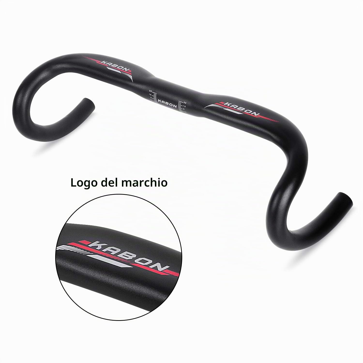 KABON Manubrio per bici da corsa, 31,8 mm, in alluminio, 400/420 mm