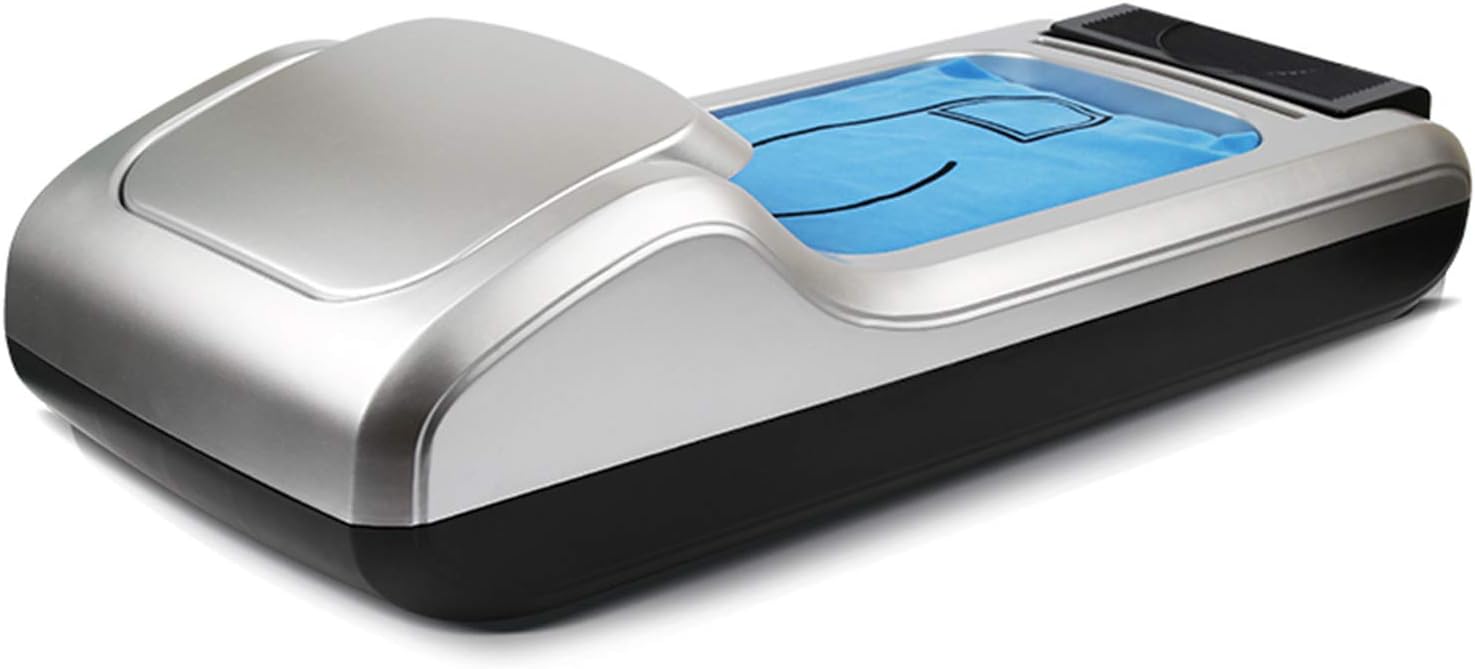 自動靴フィルムマシン 足操作式 自己装着 靴カバーディスペンサー 使い捨て靴フィルム1ロール付き 自宅 ホテル 工場 研究所用 60