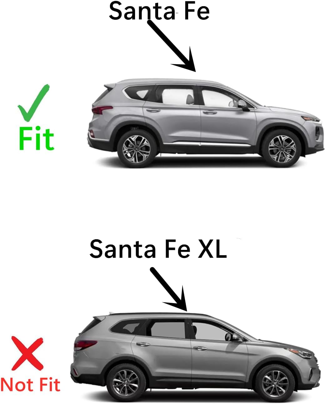 Tempered Passenger Right Side Front Door Window Door Glass Compatible with Hyundai Santa Fe 2019-2023 Models