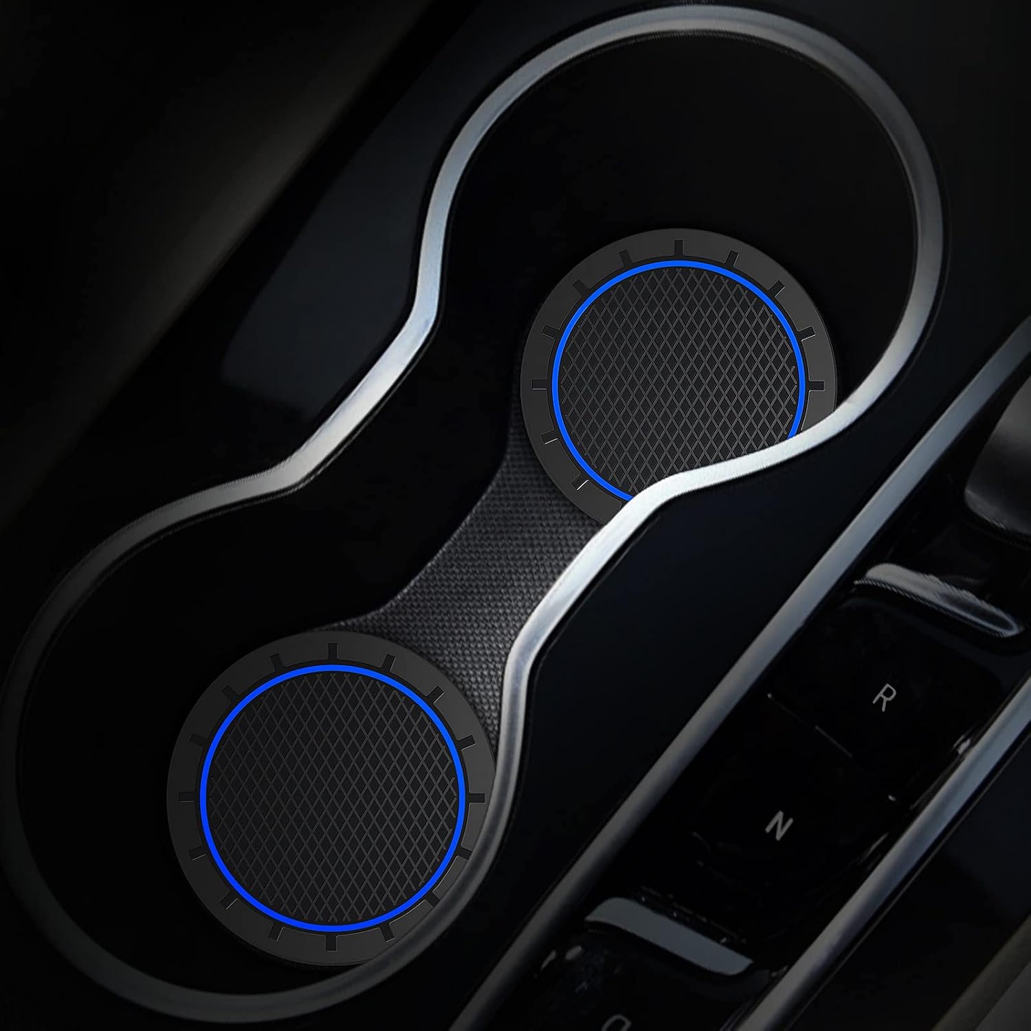 Rahano 2 Pcs Car Coasters, Anti-Slip Auto Cup Holder Coasters, Durable Silicone Cupholder Insert, 2.75 Inch Cute Car Cup Mat, Interior Accessories for Cars