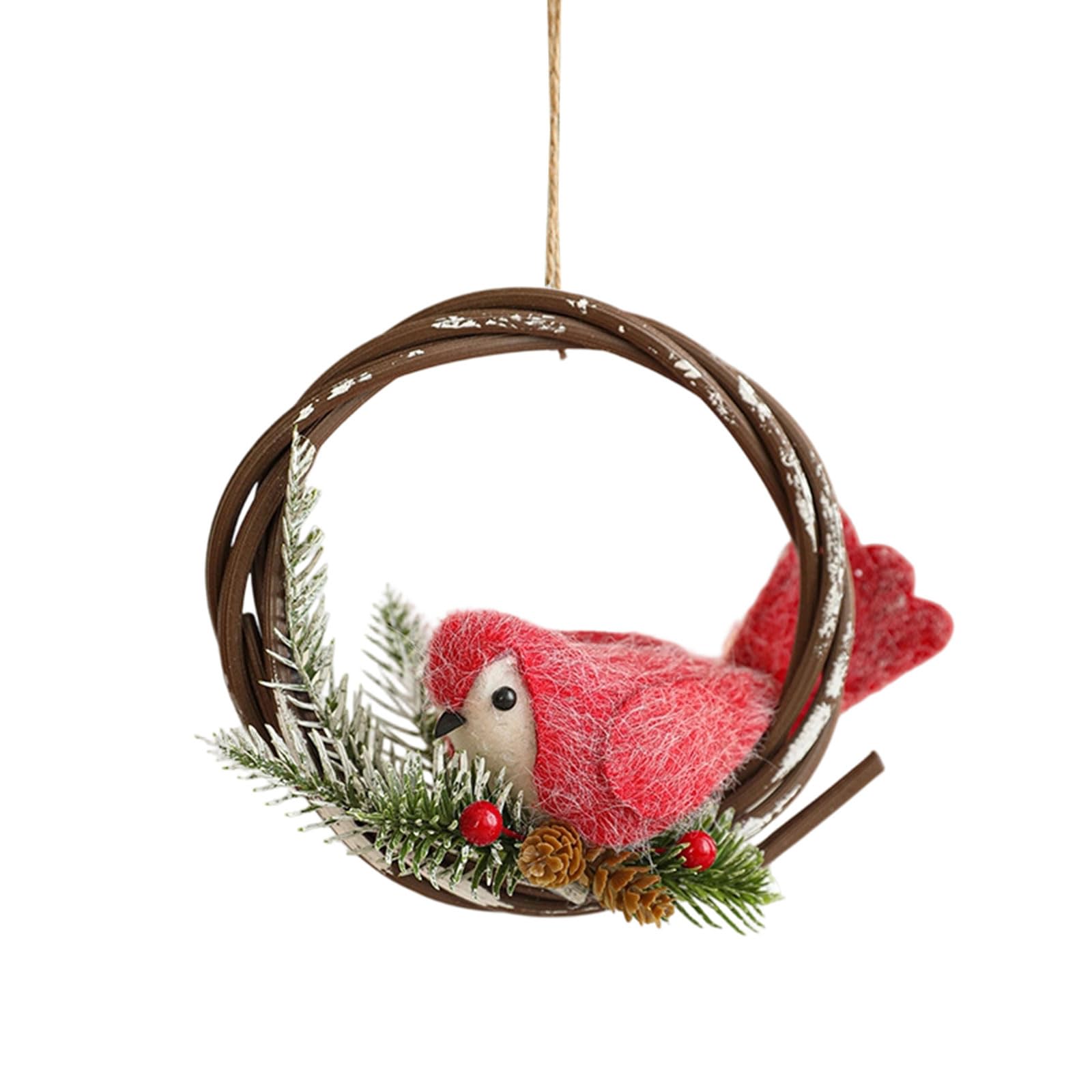 carotoe Unique Felt Holiday Hangers Assorted Festival Shape Warm Decors for Christmas Tree Styling Family Friendly Tree Decors