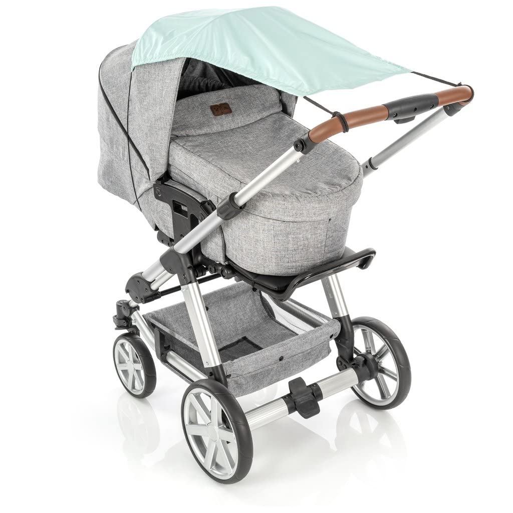 reer ShineSafe Sonnensegel für den Kinderwagen, Sonnenschutz für viele Modelle, mint