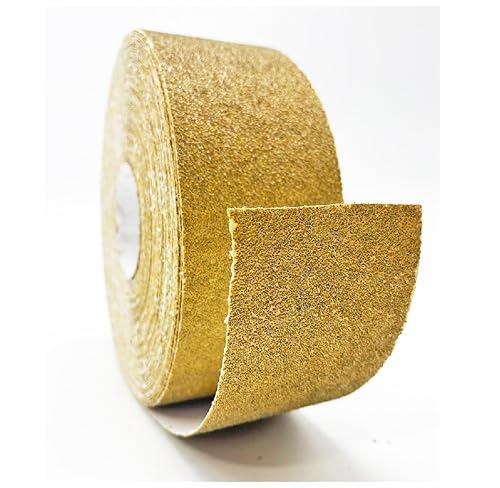 Miniatura 6 de LAUCO PSA Rollo de lijado autoadhesivo cada uno de 2.75 x 25 yardas, papel de lija continuo autoadhesivo con parte trasera adhesiva para automoción