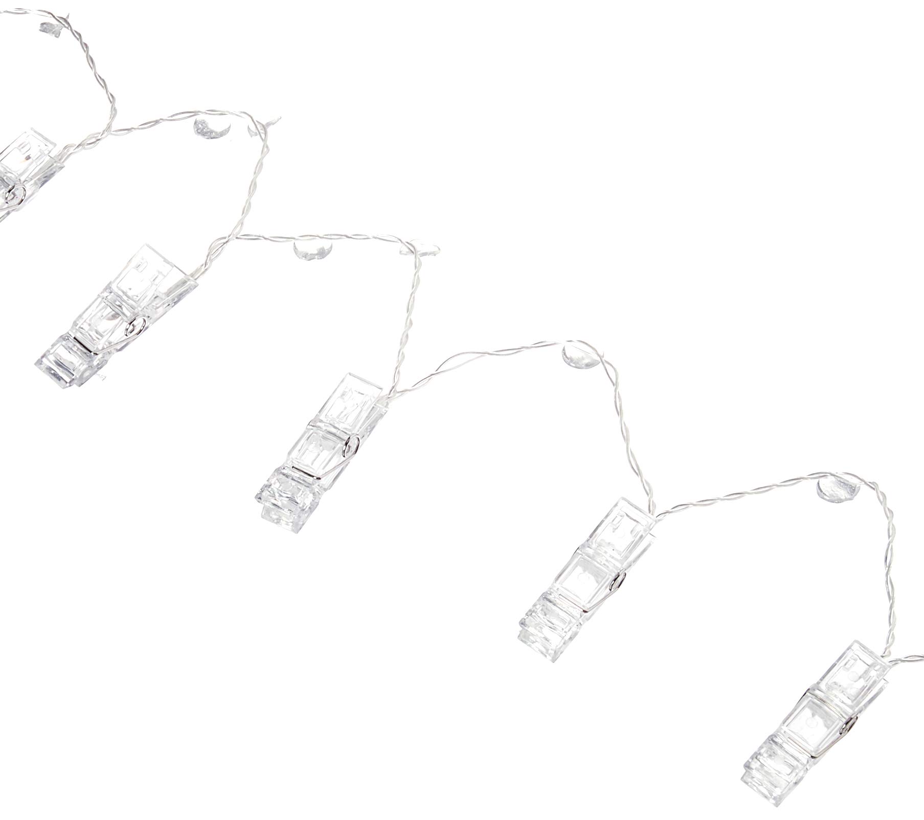 Miaro LED Photo String Lights, Wedding Party Christmas Decor, 30 Clips with Remote, White