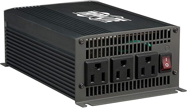 Tripp Lite 700W Compact Power Inverter, 12V DC to 120V AC, 3-Outlets 5-15R, Metal Housing, Built-in Mounting Feet, 1-Year Warranty (PV700HF)