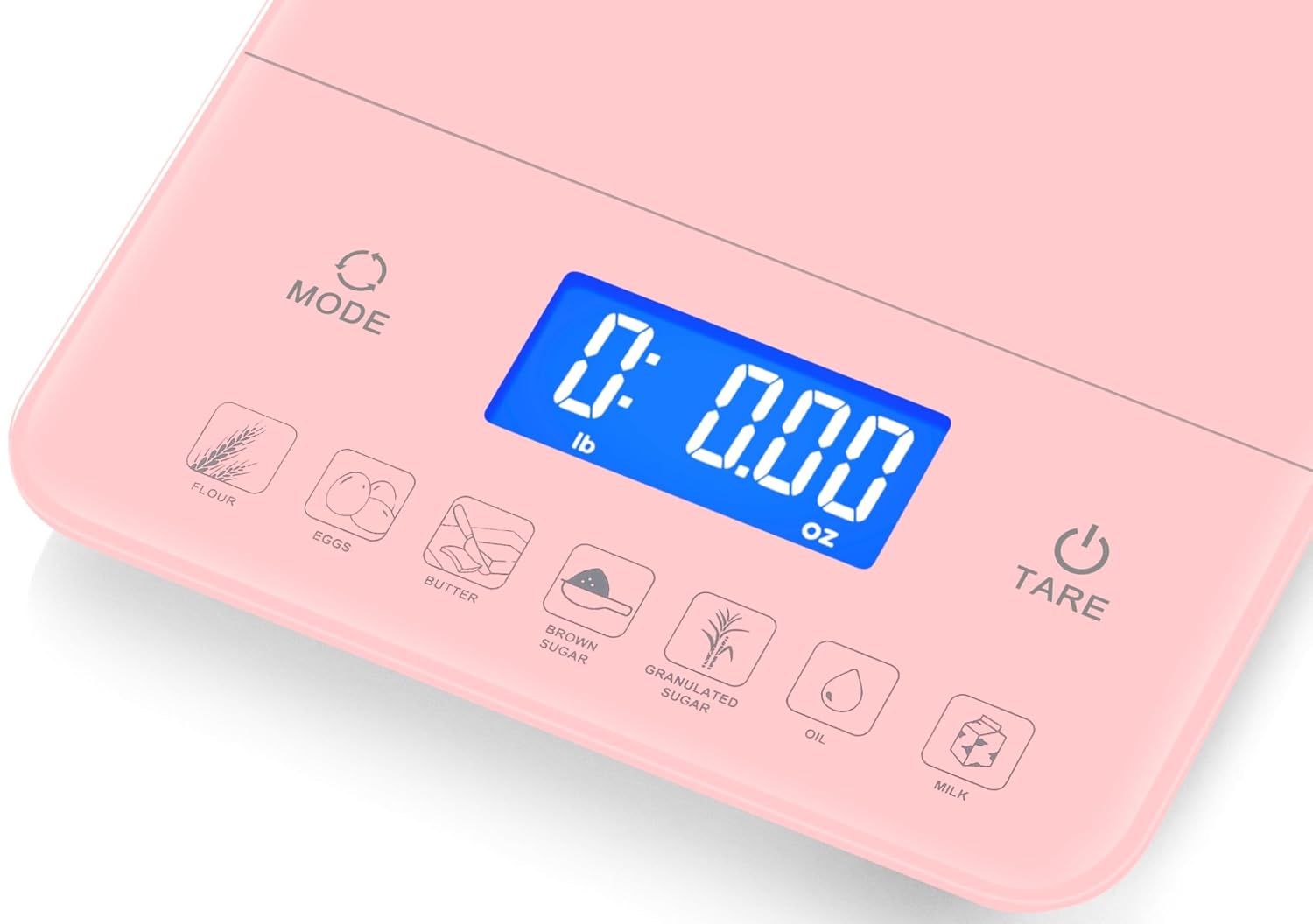 Ozeri Baking Scale with Calorie Counter, in Tempered Glass (22 lbs / 10 kg)