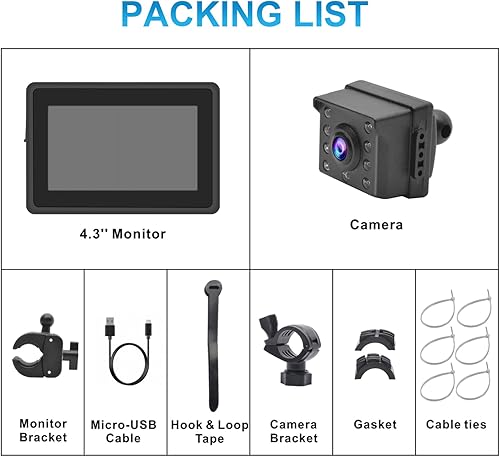 Miniatura 8 de PARKVISION Cámara de visión trasera de bicicleta 1080P, cámara de espejo de bicicleta, espejo retrovisor para manillar de bicicleta con visión