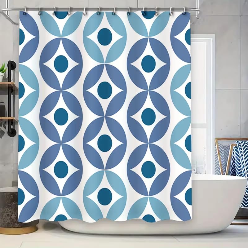 Rideau de douche anti éclaboussures bleu 200x200 pour salle de bain propre