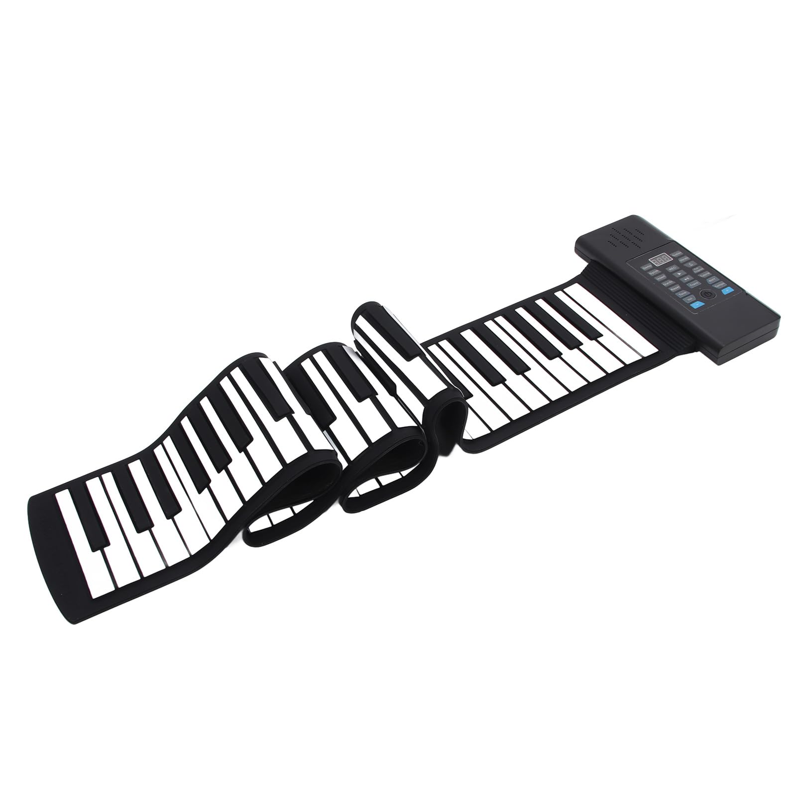 Tastiera arrotolabile a 88 tasti, pianoforte elettronico portatile ricaricabile a mano, pianoforte arrotolabile a mano con 128 ritmi di toni, 15 brani demo, funzione MIDI