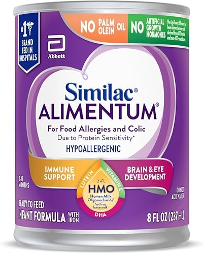 Similac Alimentum con fórmula infantil hipoalergénica 2'-FL HMO, para alergias alimentarias y cólicos*Adecuado para sensibilidad a la lactosa,