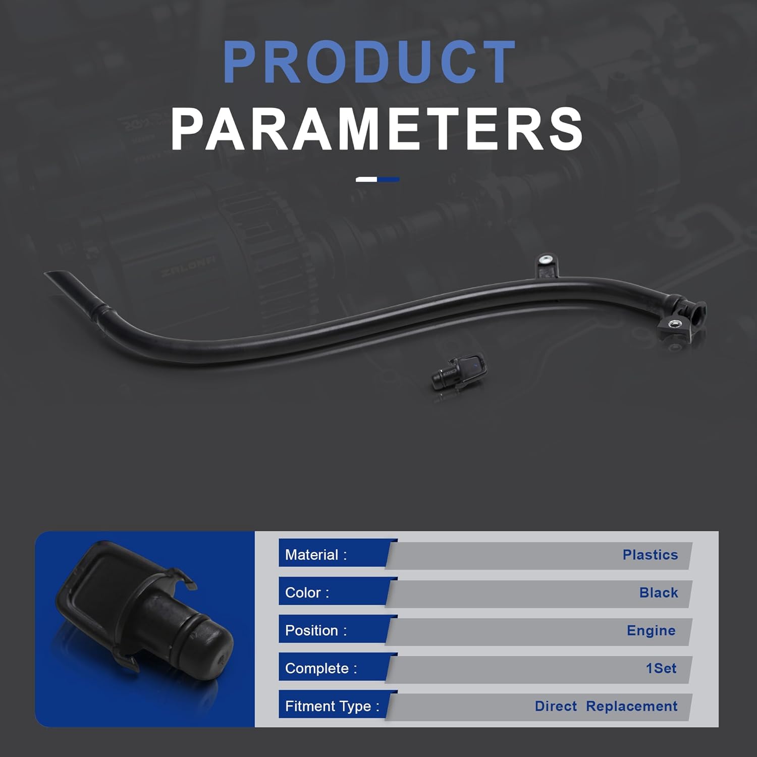 06K115610E Engine Oil Dipstick Tube with Plug Kit 06H115418M Compatible with Audi A4 A5 A6 A7 Q5 Q7 Q8 2016-2023 VW Beetle Jetta Touareg 2012-2023 2.0T