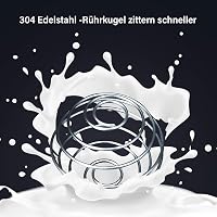 DYOUen 750 ml Rozsdamentes Acél Protein Shaker - Fekete Fitness Italkeverő Palack Keverőgömbbel, Szivárgásmentes, Hordozható Edzéshez és Dié 3