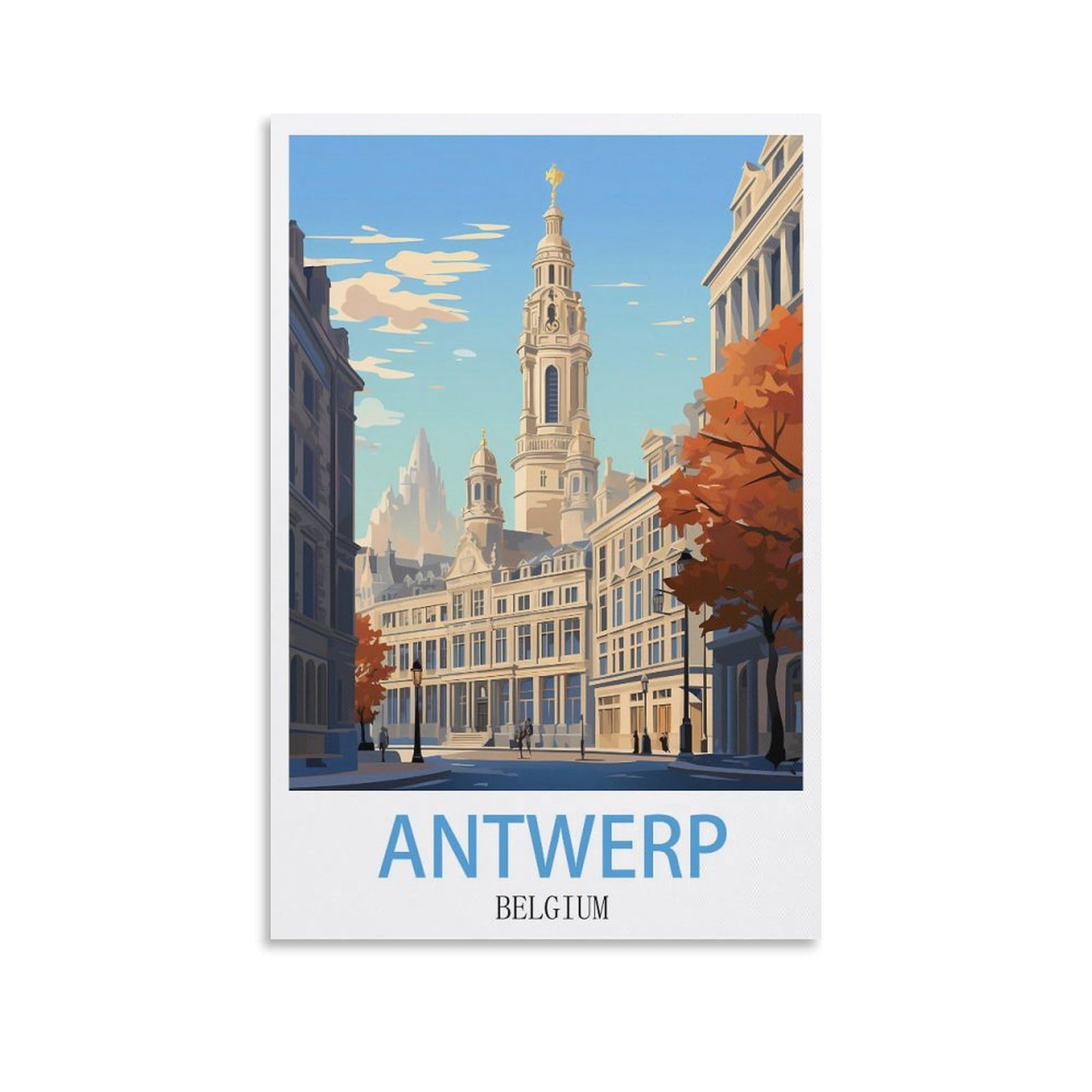 Nprzm A238 Metal Tin Sign Antwerp Belgium For Home Bar Pub Kitchen Garage Restaurant Wall Deocr Plaque Signs 15X30cm