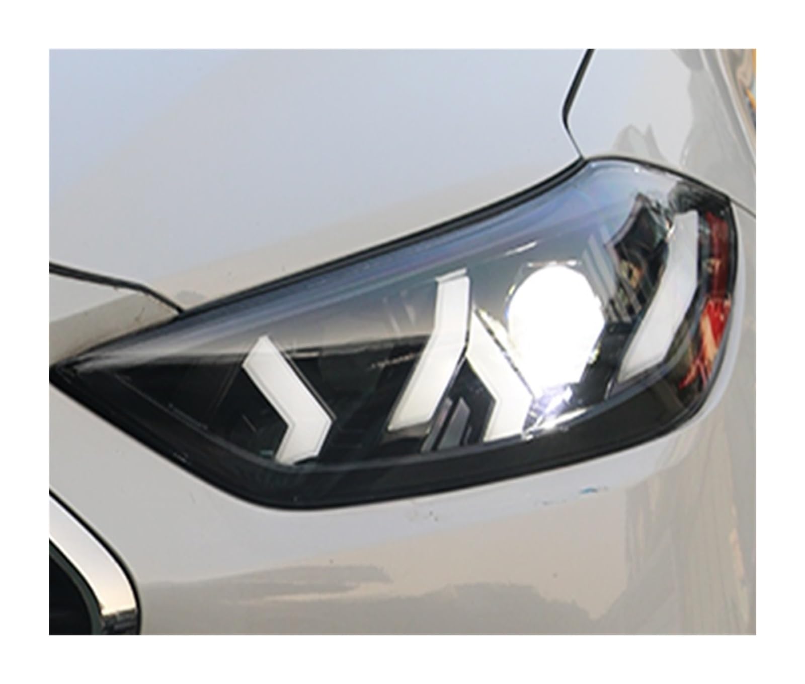 Światła samochodowe reflektory przeciwmgielne niebieski kierunkowskaz LED DRL H7 LED żarówki biksenonowe kompatybilne z Elantra 2016-2021