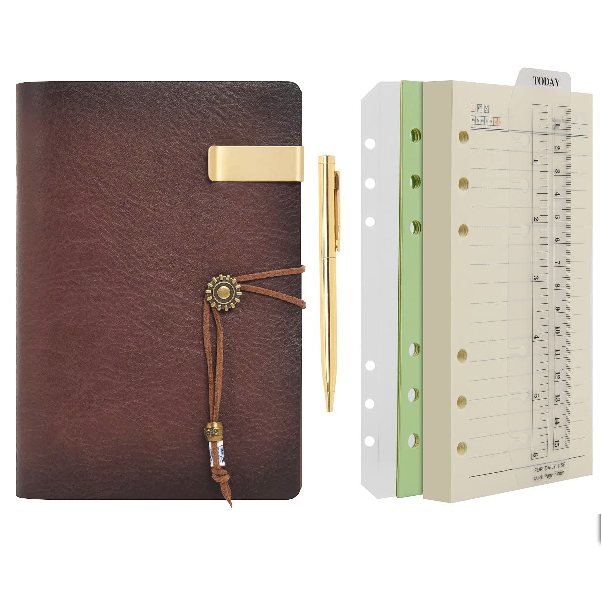 Wonderpool Binder Leather Journal NotebookRefillable Executive Writing