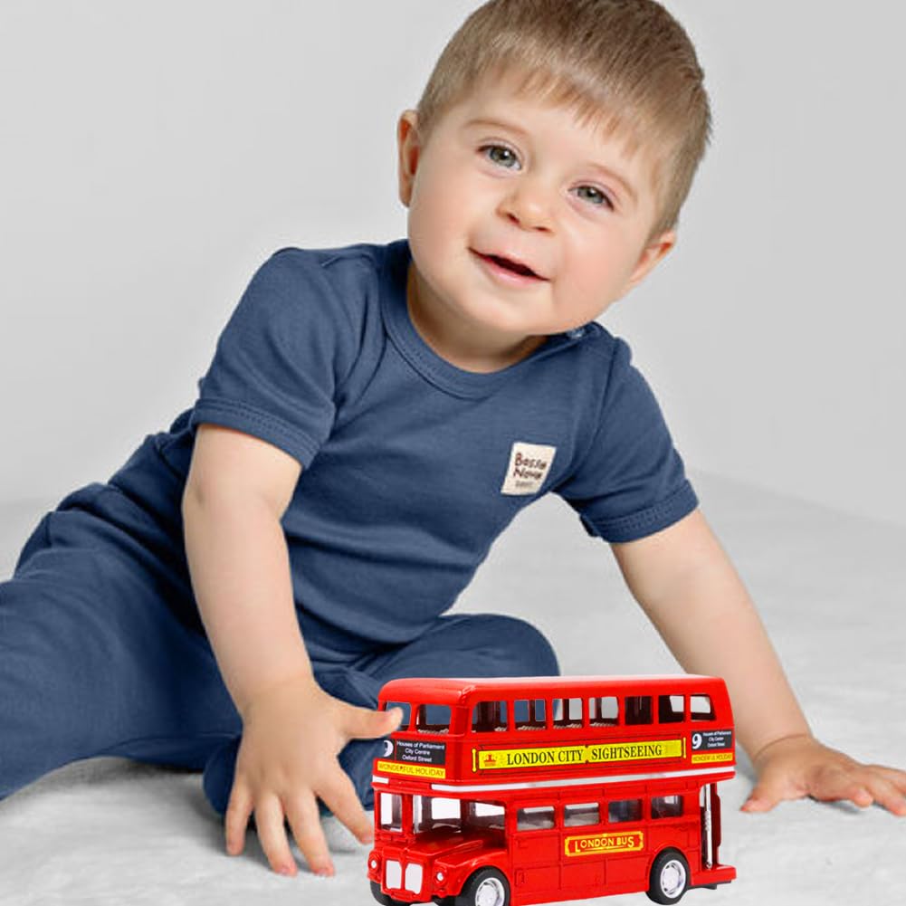 1PCS Bus Giocattolo,Modellino Bus Giocattolo per Bambini, Carroattrezzi Giocattolo per Bambini,Macchinine Bus per Bambini, Bus Modello Regali per Ragazzi e Ragazz