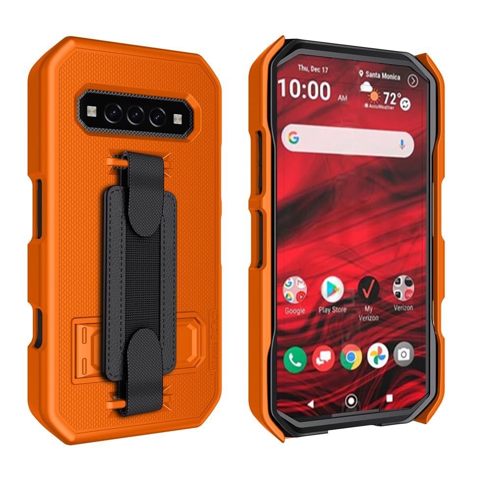 Coque Kyocera DuraForce PRO 3 E7200 étui antichoc orange avec dragonne - 7