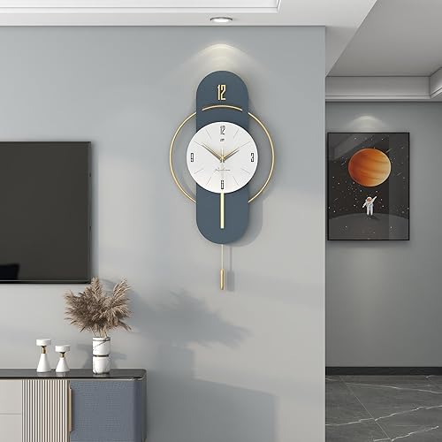 Relojes de pared grandes para decoración de sala de estar, moderno reloj de pared decorativo grande, funciona con pilas, sin tictac, para cocina,