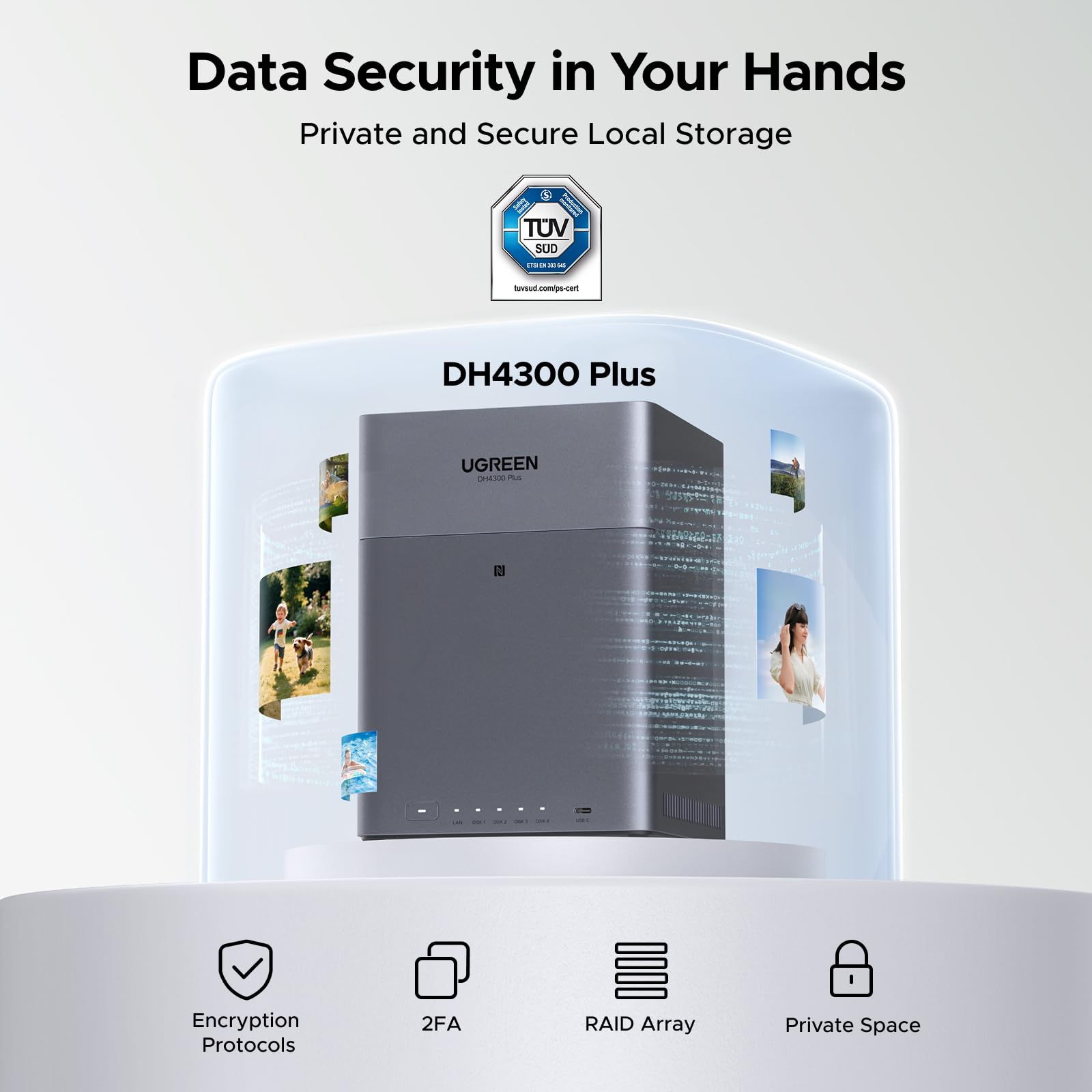 Amazon.com: UGREEN NAS DH4300 Plus 4-Bay Desktop NASync, Support