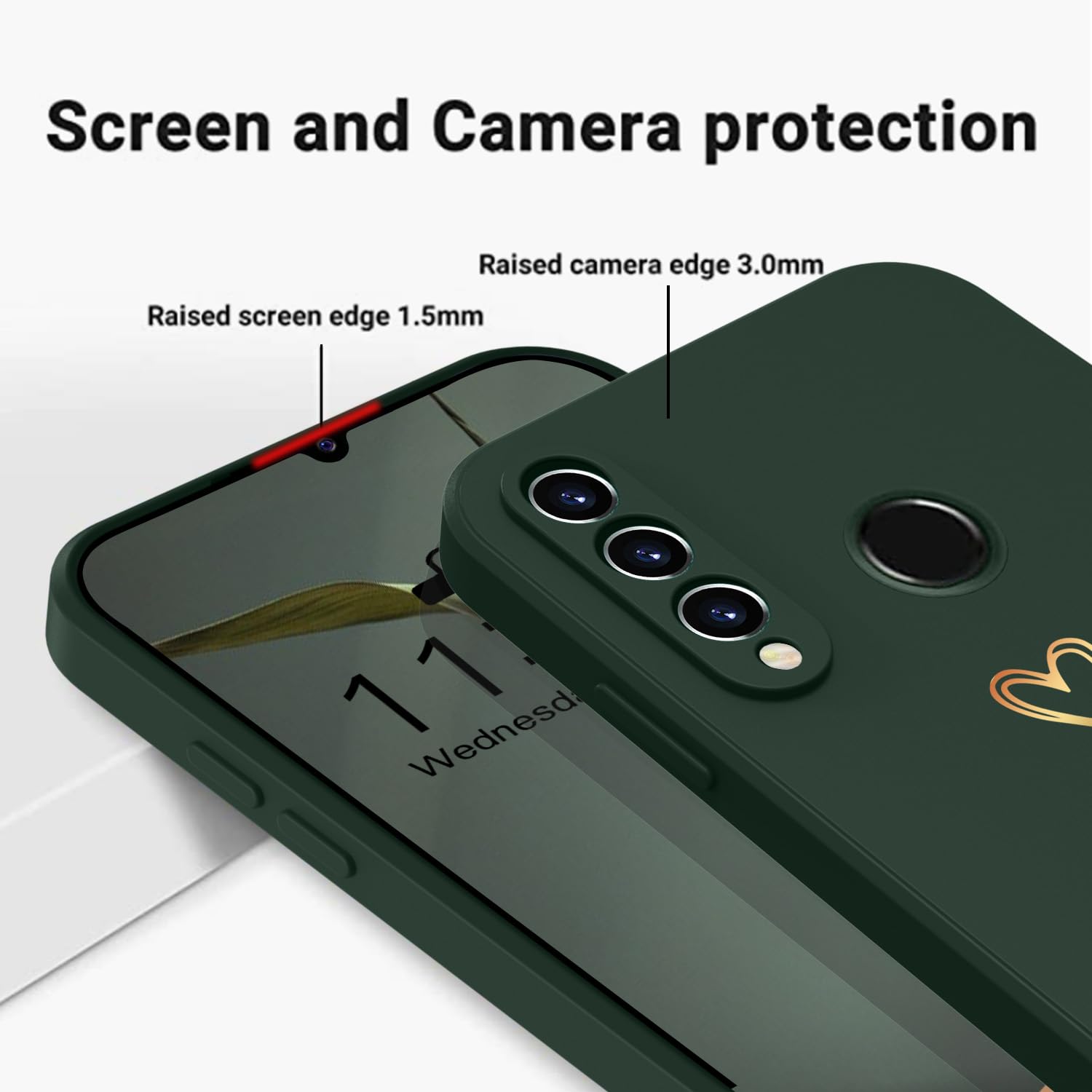 Coque Huawei P30 Motif Léopard Et Cœurs - Silicone Souple Antichoc, Ultra-mince - Pour Femmes Et Filles - 2