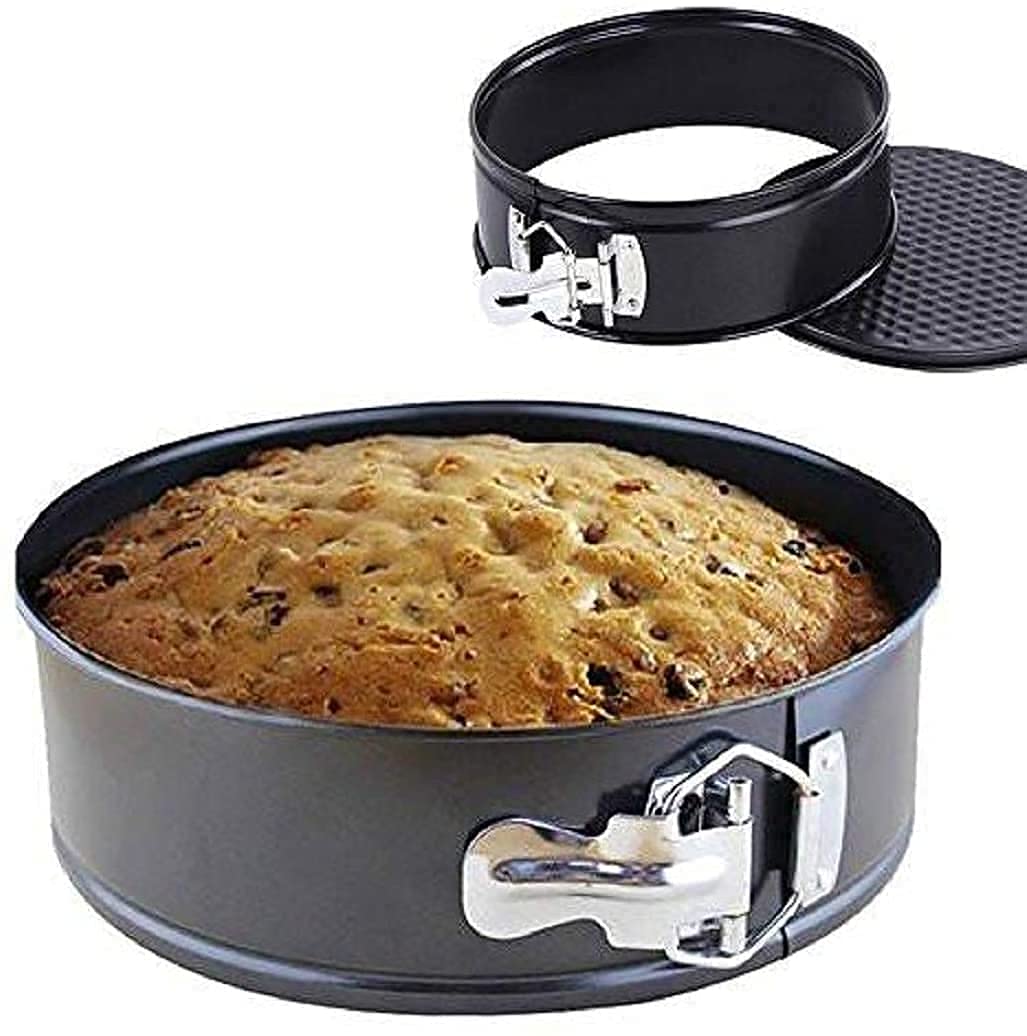 Xacton Cake Mould Combo I Round Shape Cake Mould,Bread Loaf Pan, and 6 Slot Cup Cake Muffin Tray I Cake Baking and Decoration Tools I Can be Used Microwave Oven OTG, Cooker - Black, Carbon Steel 3
