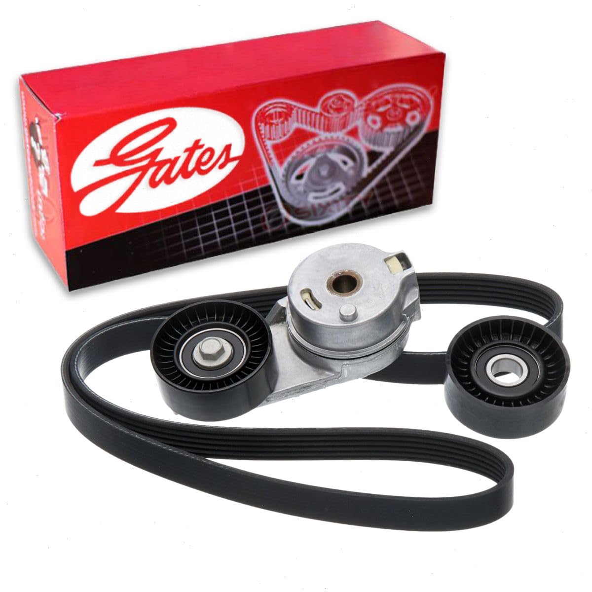 Gates Complete Serpentine Belt Drive Component Kit compatible with Chrysler 300 5.7L V8 2006-2010