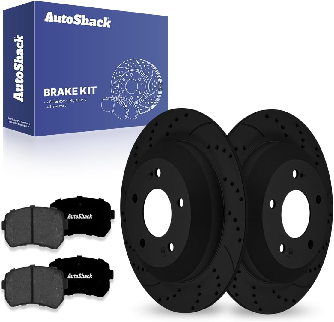 AutoShack Rear Brake Rotors & Premium Pads for Hyundai & Kia, Tucson 2010-2015 Sportage 2011-2016, AWD L4 2.0L 2.4L - Coated - ArmorStop - 11.18" (284 mm), 5-Lug