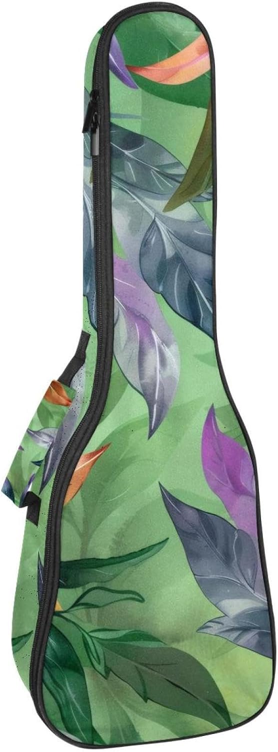 Waterproof Ukulele Case, Durable Padded Bag Backpack for 23 Inch Concert Ukulele, Watercolor Horse
