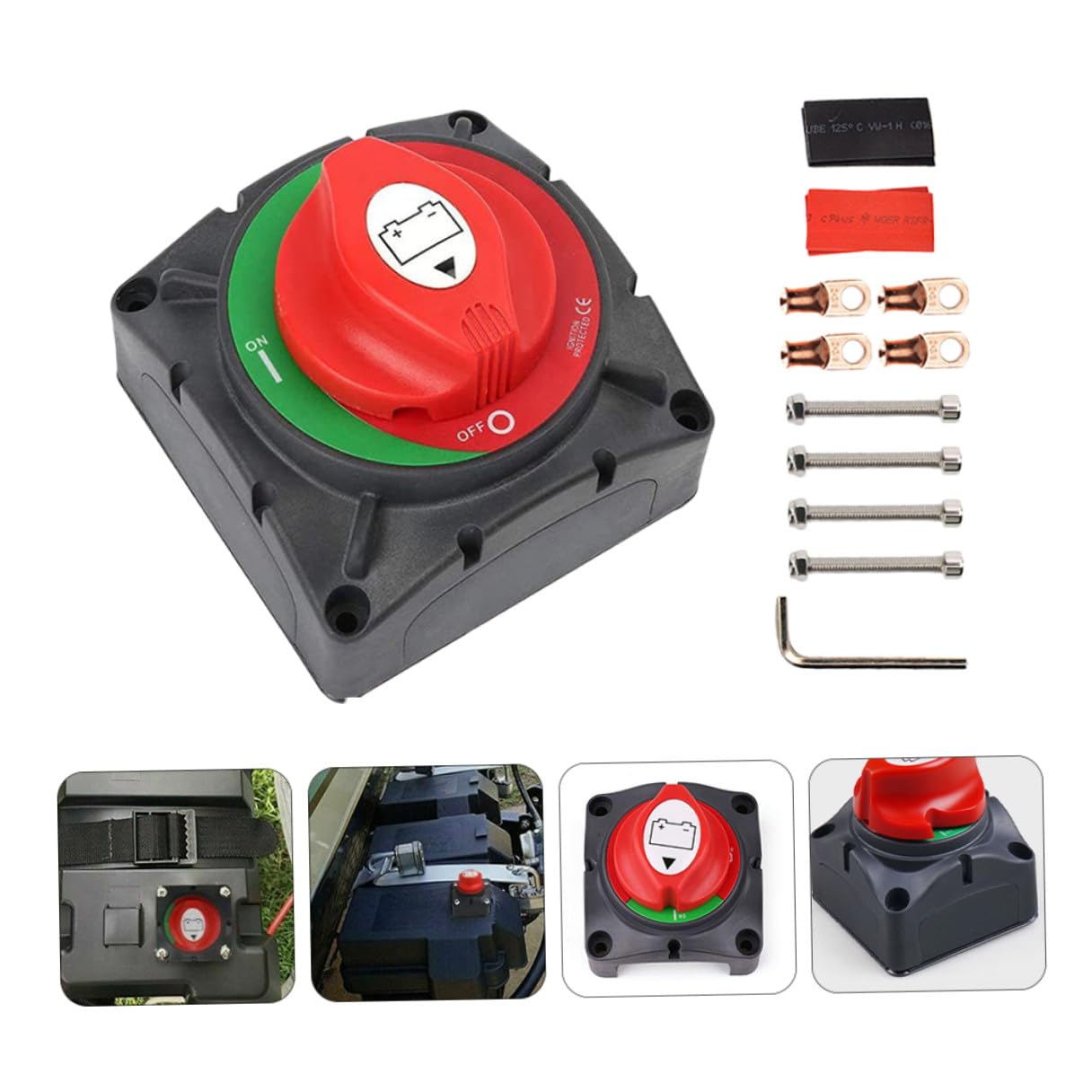 Milisten Interrupteur Déconnexion Batterie Rotatif Étanche Coupe Circuit Principal pour Voiture Bateau Camping-car et Camion Isolation Puissante