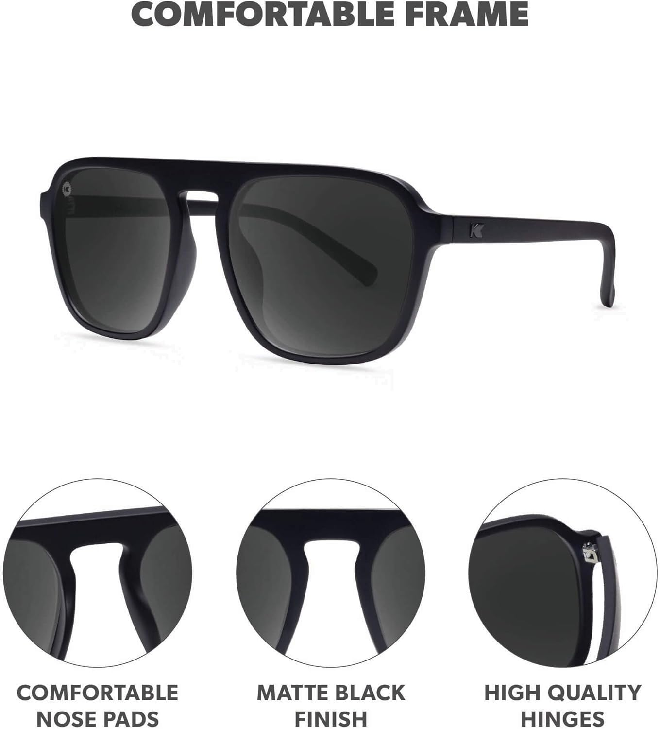 Knockaround Pacific Palisades Polarized Sunglasses for Men & Women - Retro Sunglasses - UV400 Protection