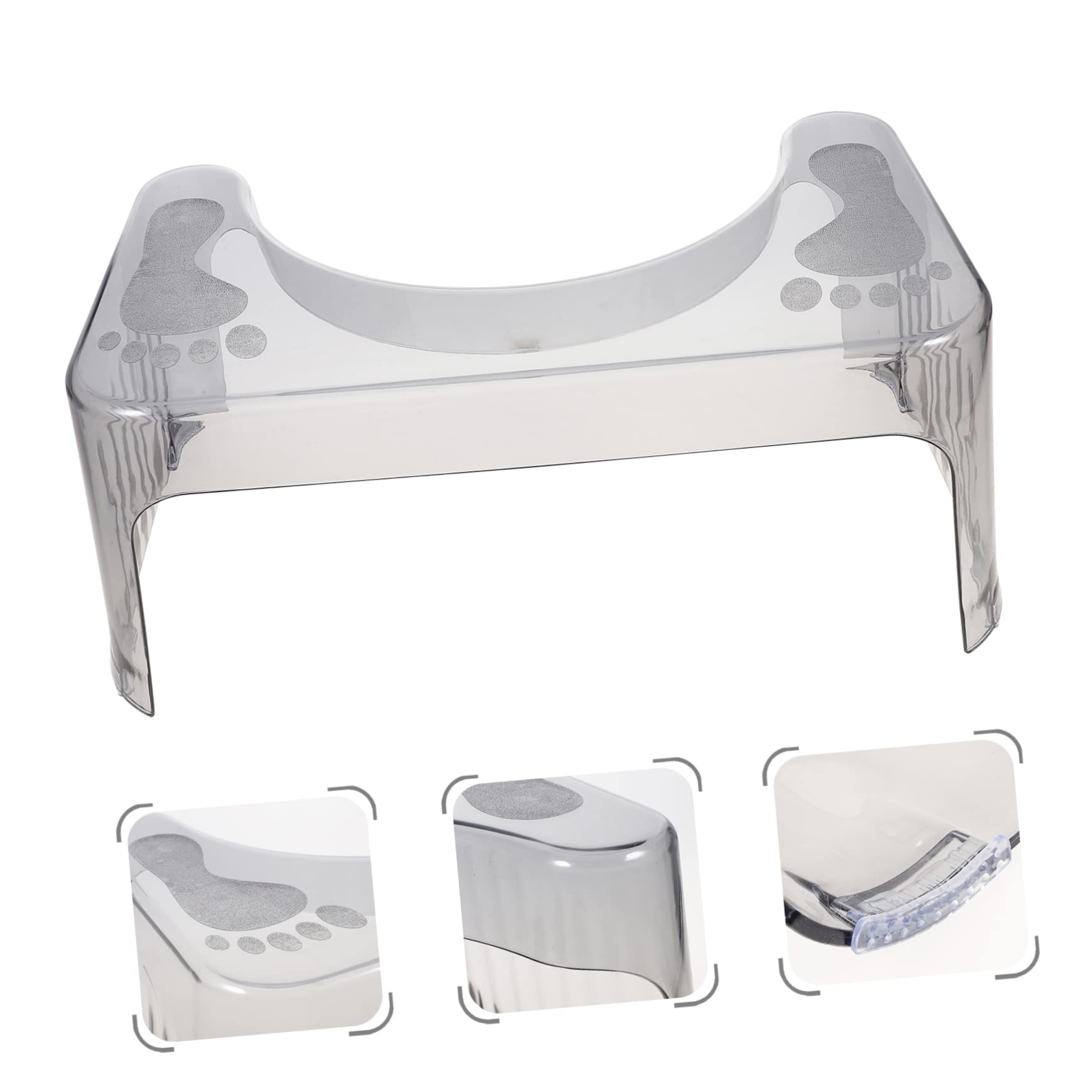 YARNOW Sgabello da Toilette Antiscivolo per Bambini, Sgabello Rialzato Compatto Impugnature Stabili e Design a U per Bagno, Supporto Robusto per Facilitare Processo Fisiologico