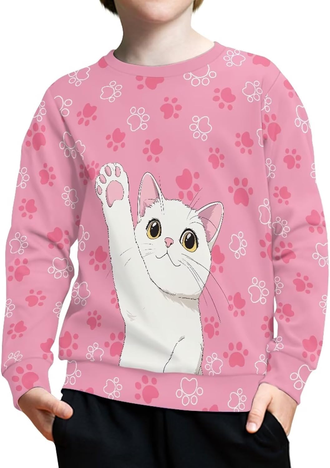 ガールズ ボーイズ スウェットシャツ トレンディ プルオーバー トップス キッズ 快適 セーター 秋服 6-14歳 キッズ 運動服