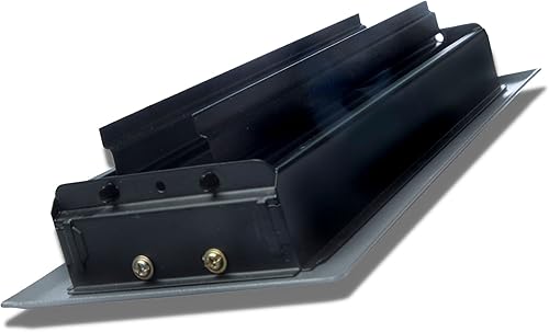 Miniatura 4 de Diseño contemporáneo de 4 x 12 pulgadas, rejilla de piso de acero en acabado gris granito, cubiertas de ventilación para piso del hogar, cubiertas