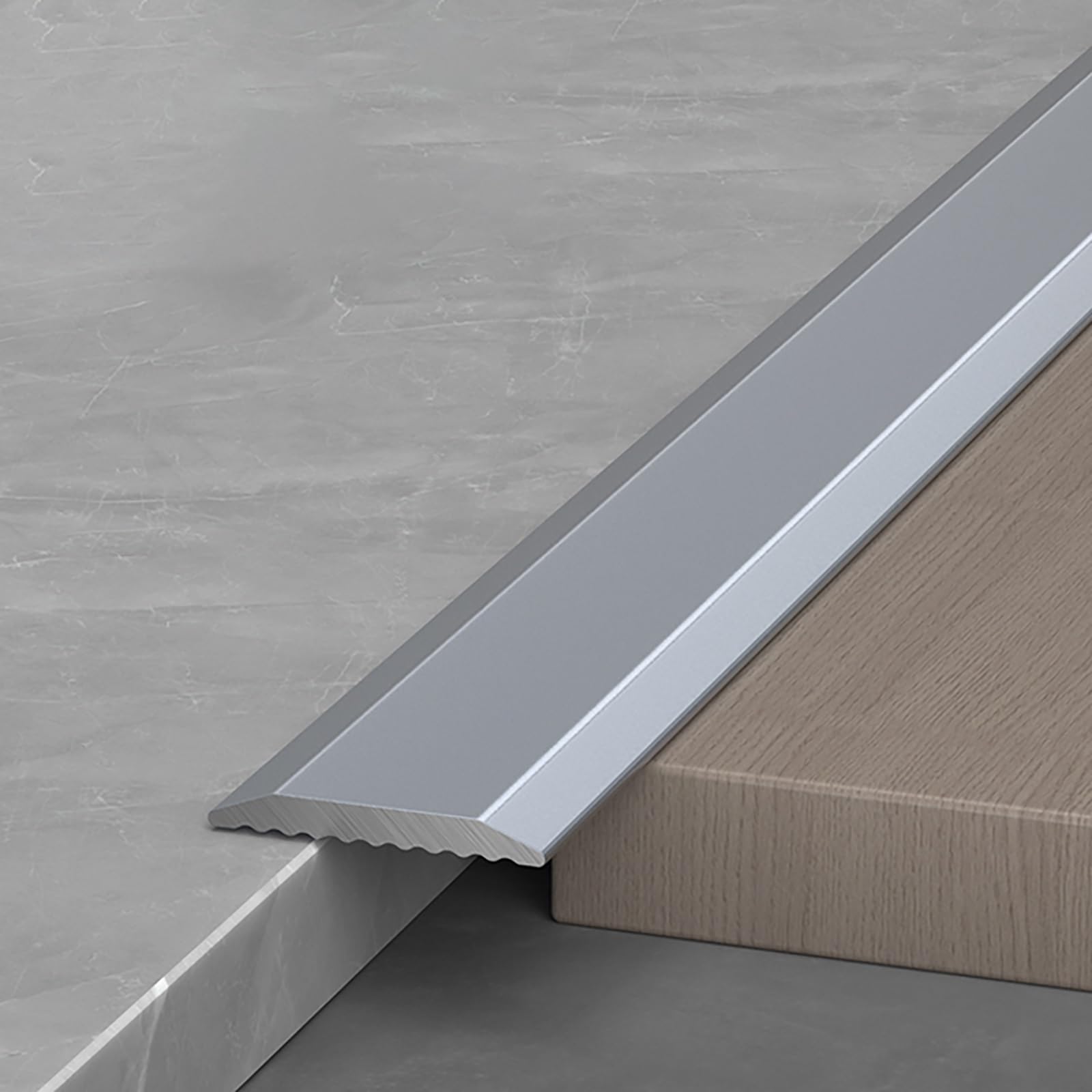 3 piezas 90cm Largo, Tapajuntas Suelo Perfil De Transición, Tira de Transición para Baldosas, Laminado y Parquet(Grey,5cm*270cm(3 * 90cm))