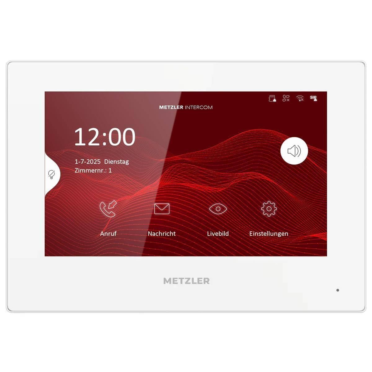 Metzler Video Sprechanlage für 1-500 Parteien Komplett Set - Anschluss 2-Draht - Türsprechanlage mit IPS Touchscreen-Display und 1x Innenstation Kit, Anthrazit aus V2A Edelstahl | VDM10 2.0 Horizon