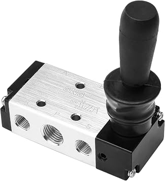 4H210-08 Way Pneumatic Air Hand Lever Operated Valve Solenoid Valve Port 1/4 Inches Manual Control Valves