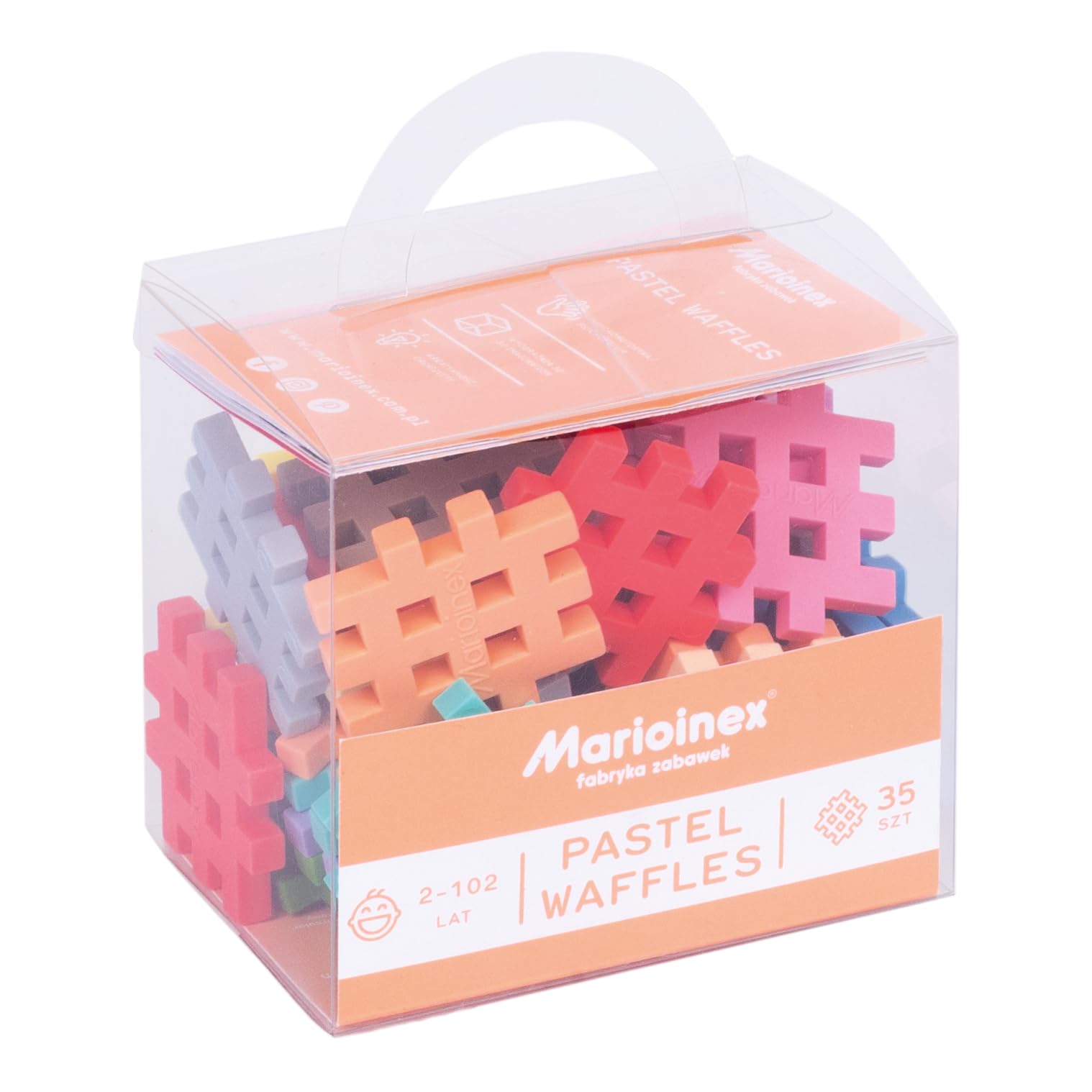 Marioinex 903667 Mini Waffle Torta Blocchi Set di 70 Elementi