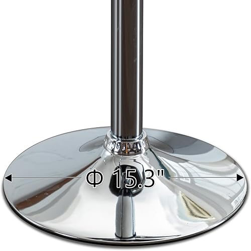 Miniatura 8 de sunseen Juego de 4 taburetes de bar de altura de mostrador color gris, taburetes de bar de piel sintética con respaldo ajustable, sillas de bar