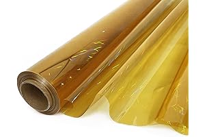 CMFYHM Iridescent Gold Cellophane Wrap Roll for Enhancing Gift Presentations