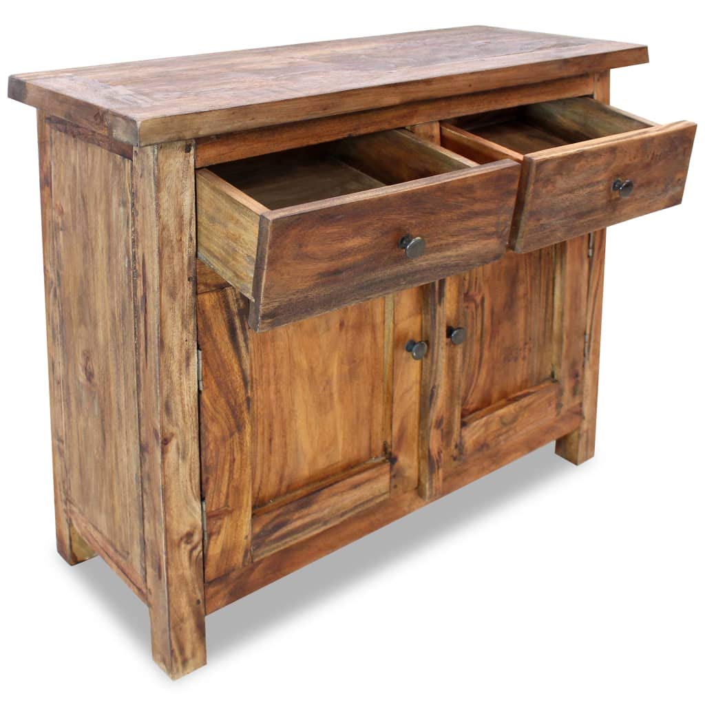 Kredens z litego drewna 75 x 30 x 65 cm, komoda na korytarz, szafka komodowa, szafka na pranie do sypialni