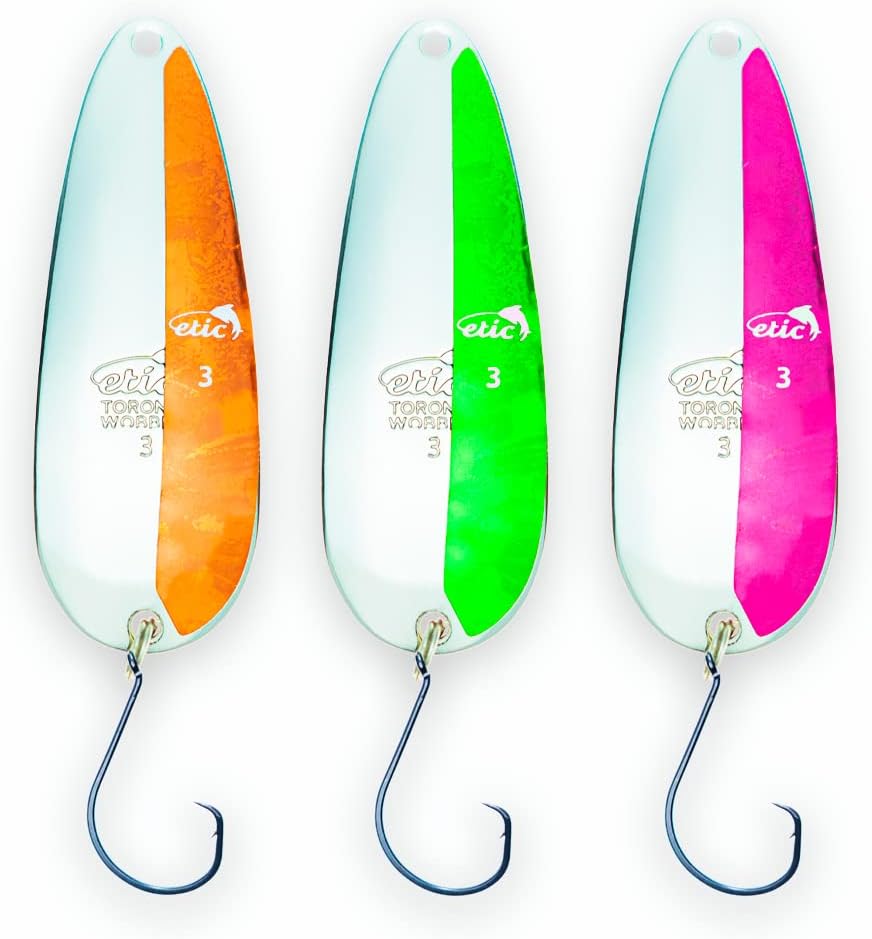 Etic Toronto Wobbler Fishing Spoons Kit 100 Made of Brass 1/2oz 5