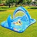 Onory Inflatable Kiddie Pool Inflatable Play Center Kids Toddler Pool with Water Slide, Water Sprayers Toddler Pool with Play Ball Hoop Thickened Swimming Pool for Backyard
