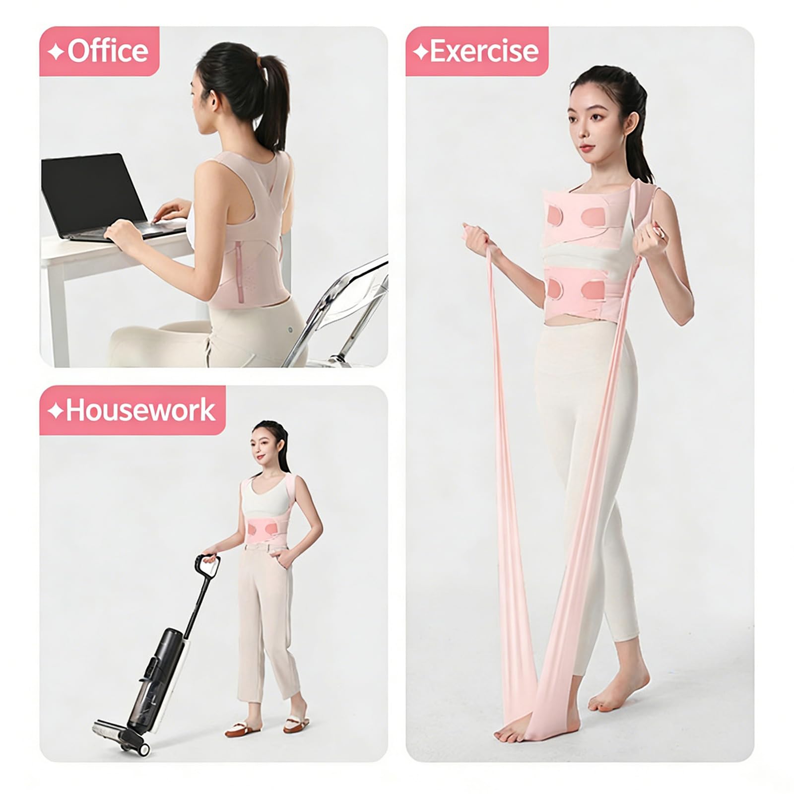 Corrector de postura invisible para hombres y mujeres, transpirable, elástico para la espalda, alivia la joroba y mejora la postura del cuerpo. Corrector invisible