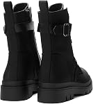 DREAM PAIRS Women's Chelsea Platform Combat Boots Lace Up Lug Sole Buckle Ankle Booties Shoes