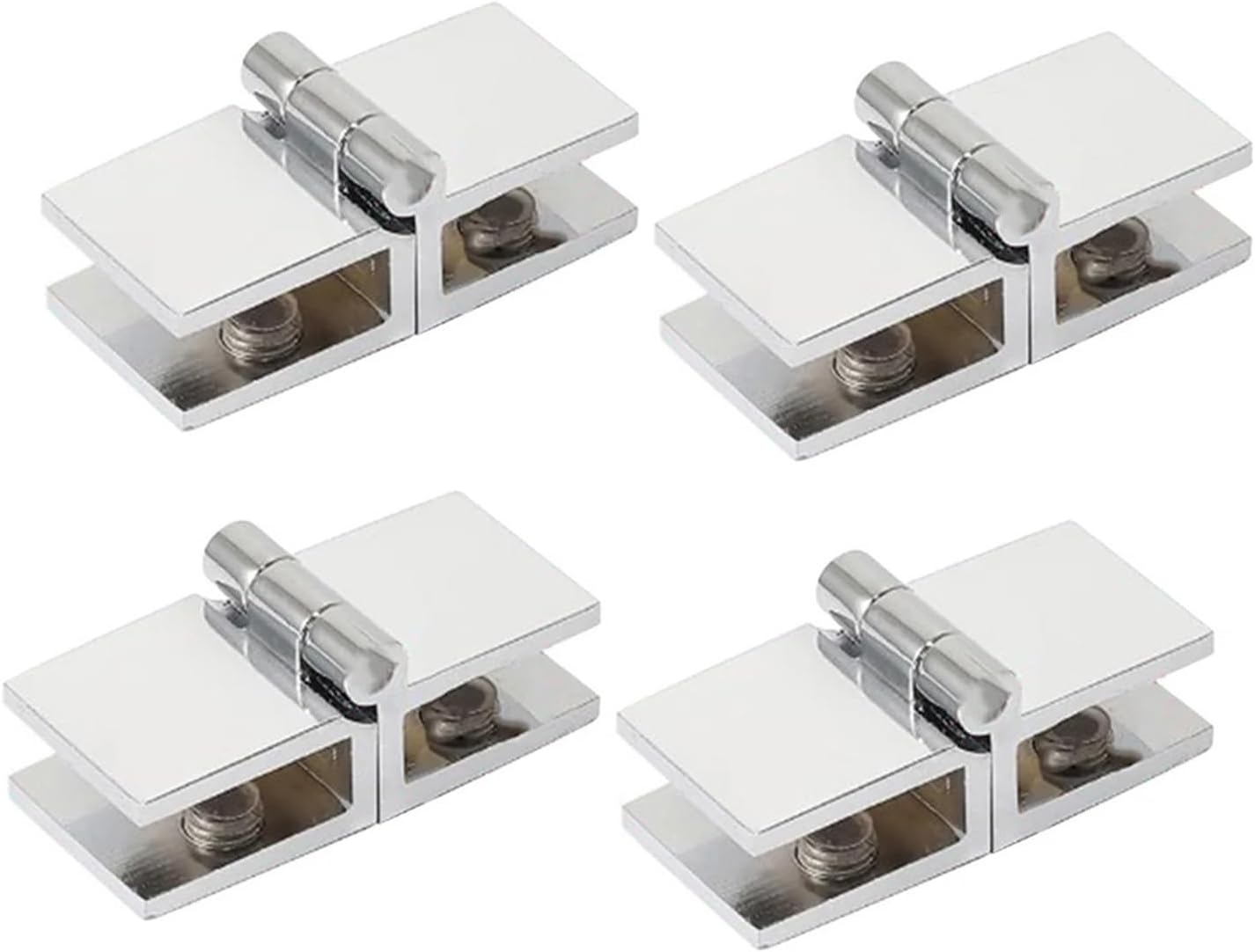 4pcs Shower Glass Door Hinges 180 Degree Double Sided Clamp 5mm - 8mm Furniture Hardware Heavy Duty Hing