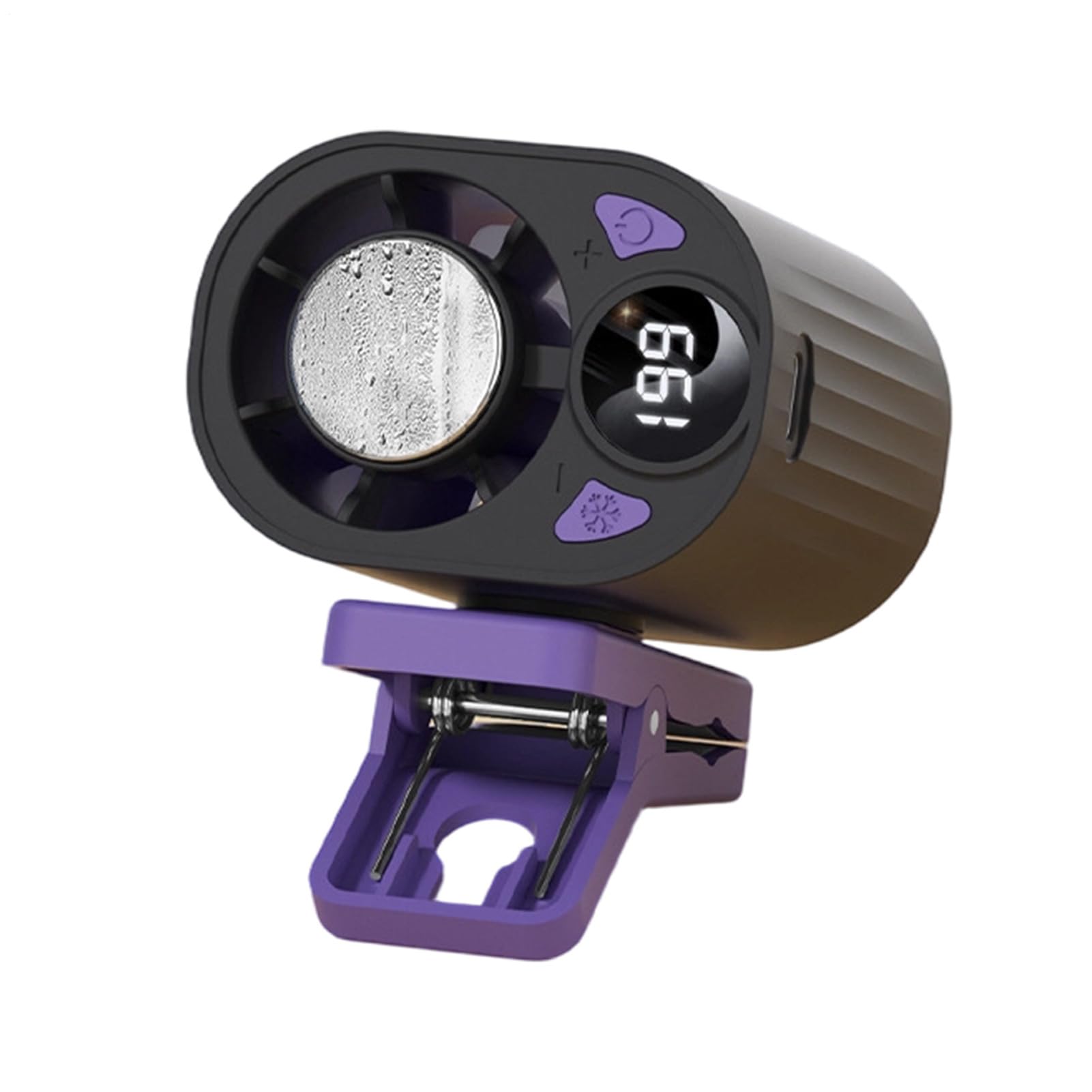 Ventilador recargable de alta velocidad de 18.000 rpm para cintura y viaje