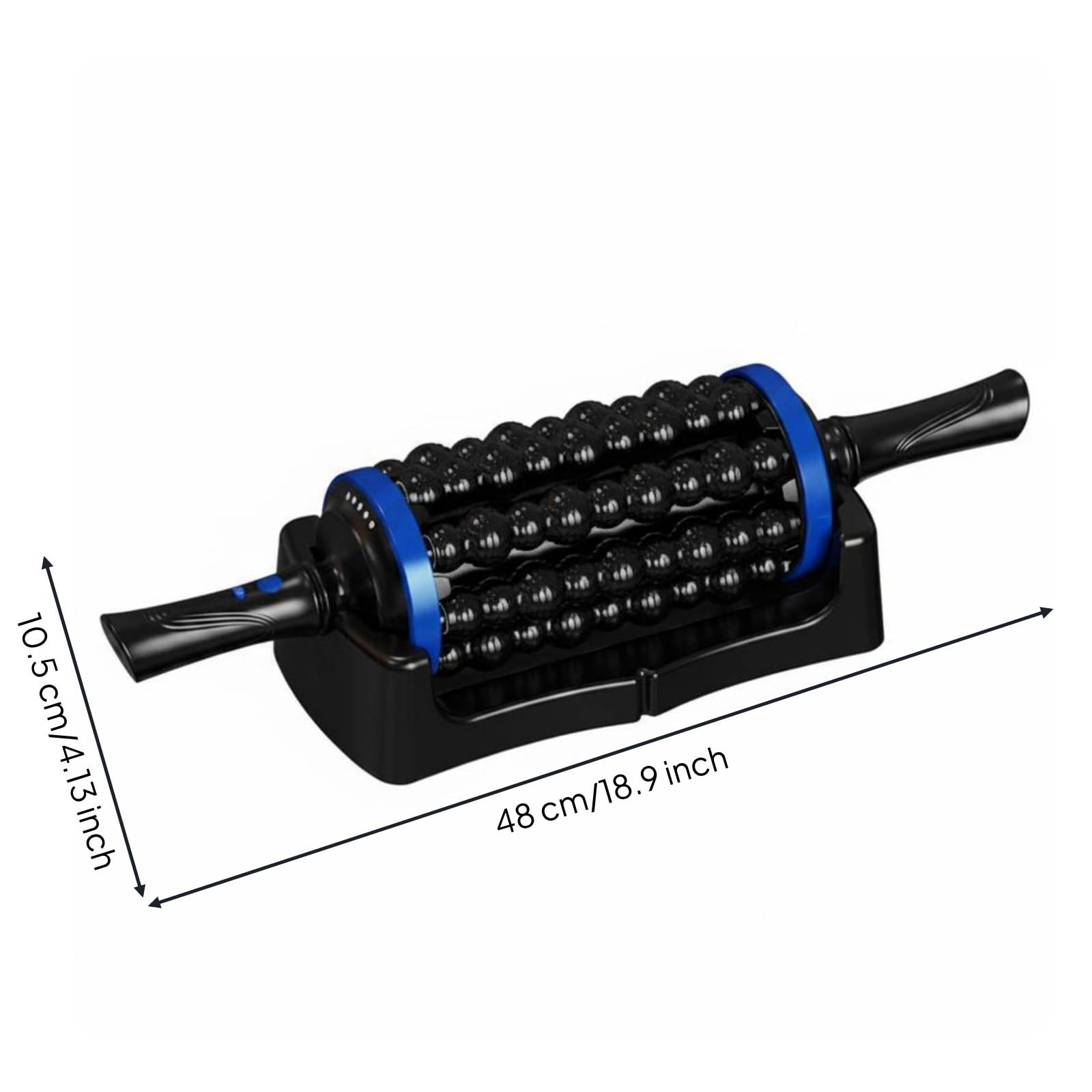 Rullo Massaggiante Elettrico Rullo Massaggio Corpo Piedi Vibrazione Automassaggio Decontratturante con Testine Multiple Rullo Testurizzato 4 Livelli, Blu