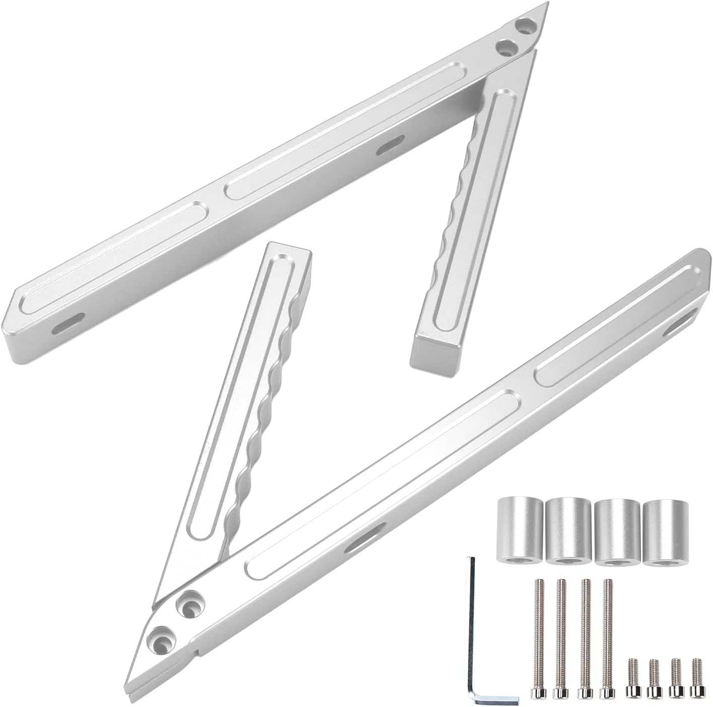 Aluminum Grab Handle, Wild Boar Jeep Grab Handles Professional Jeep Handles Rear Grab Handle for Auto Repair Shop(silver)