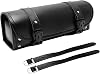 Motorcycle Shkalacar Universal Tool Bag PU Leather Fork Saddlebag with Adjustable Straps, Handlebar Storage Fit Most Motorcycles Brown/Black